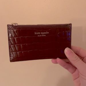 Kate Spade Sylvia Croc Embossed Wallet
